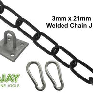 3mm x 21mm Japanned Black Welded Chain Set