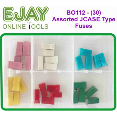 Assorted JCASE Type Fuses (30)