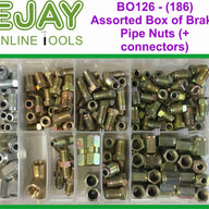Assorted Box of 186 Assorted Brake Pipe Nuts and Connectors