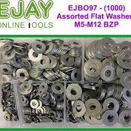 Assorted Flat Washers M5-M12 BZP (1000)